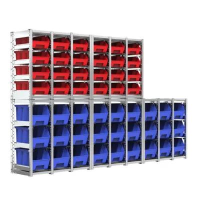 Racks for bins with slides